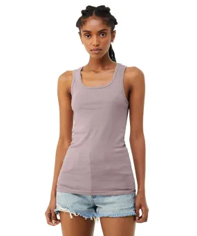 1081 - Bella   Canvas Ladies Micro Ribbed Tank Top | Heather Pink Gravel