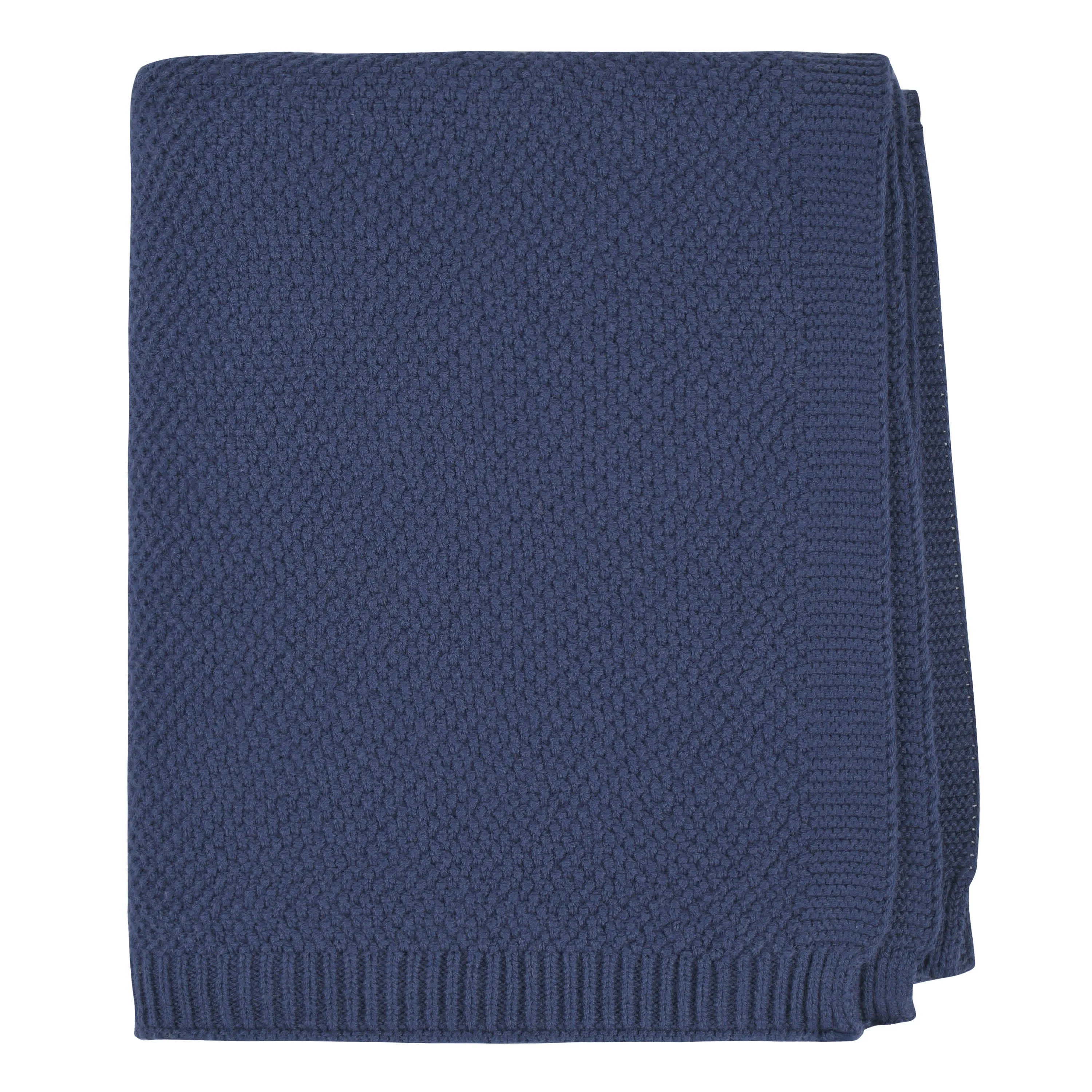 3-Piece Baby Boys Navy Knit Outfit & Blanket Set