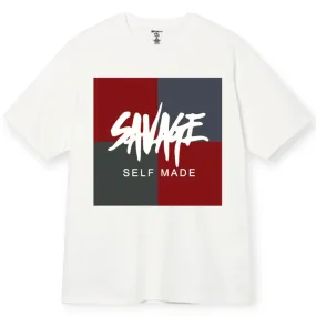 3Forty Inc Men SAVAGE COLOR BLOCK T-Shirt(White)