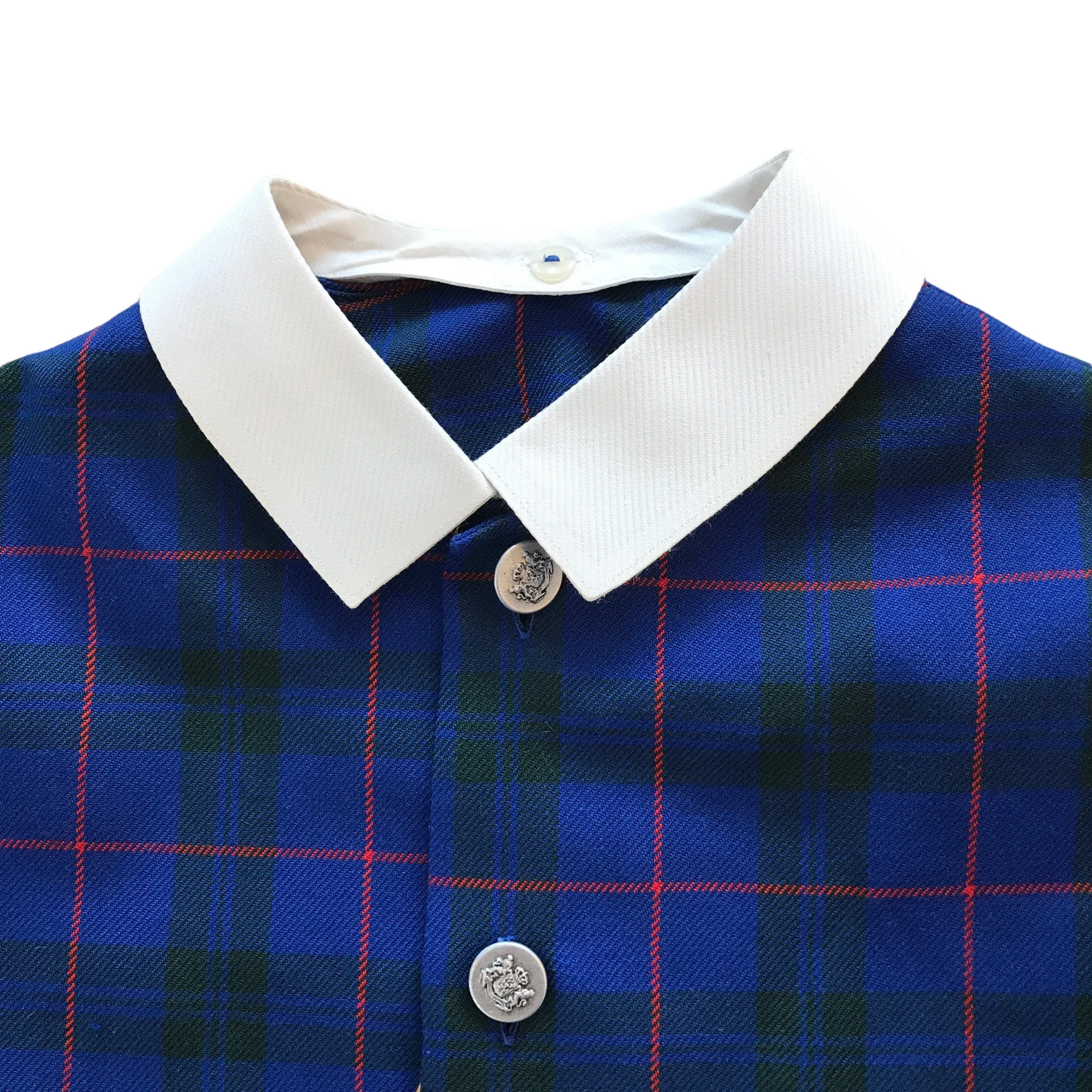 60's Vintage Blue Tartan Top / Shirt / 3-4Y