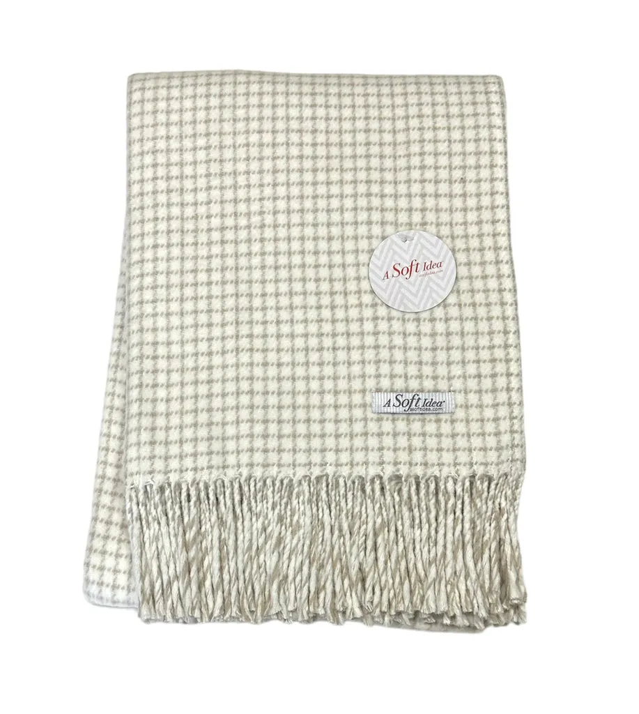 A Soft Idea Small Check Pattern Throw in Multiple Colors