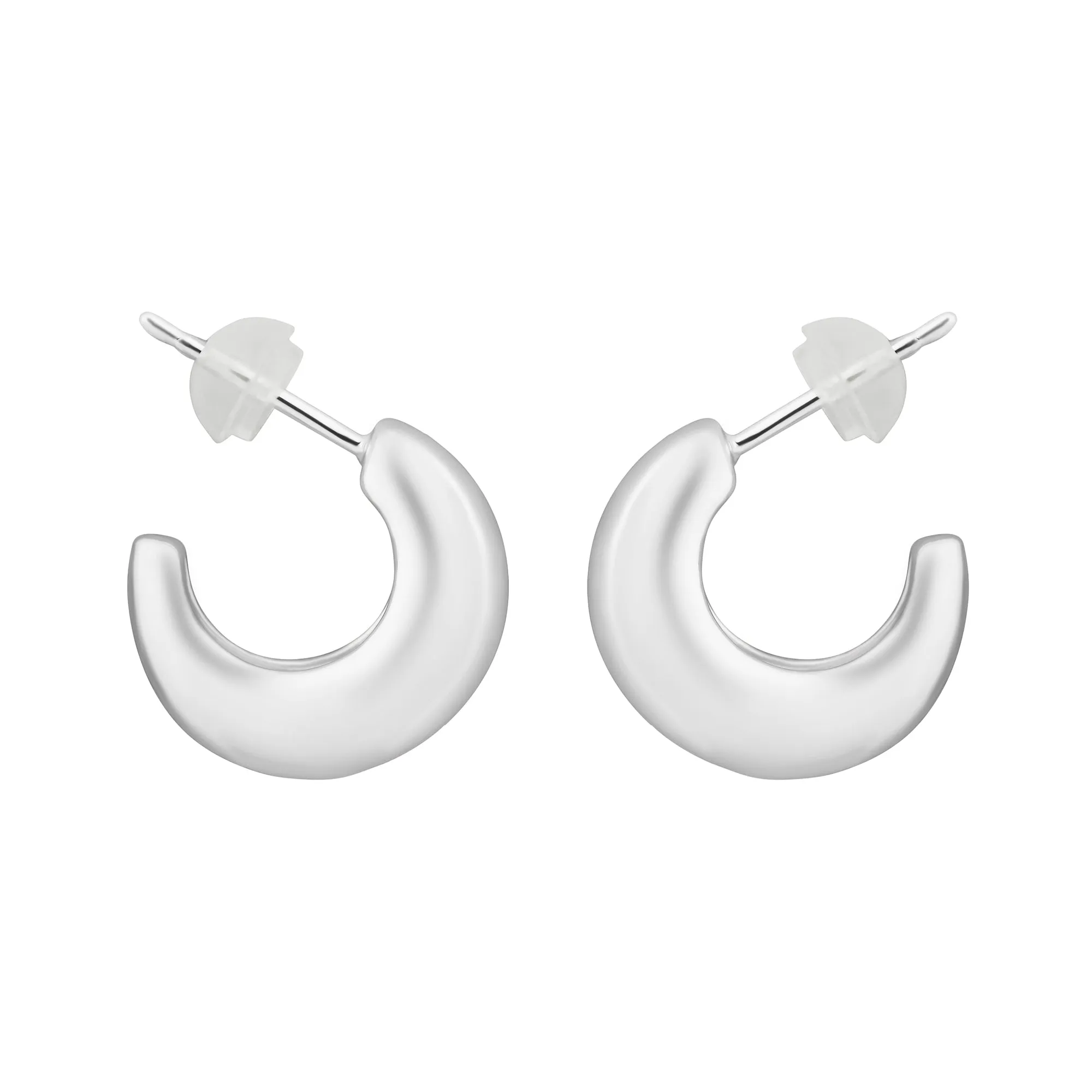 Accessorize London Women's Sterling Silver-Plated Chunky Hoop Earrings