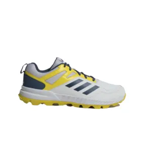 Adidas Men's Cririse V2 Cricket Shoe (Cloud White/Wonder Steel/Impact Yellow)