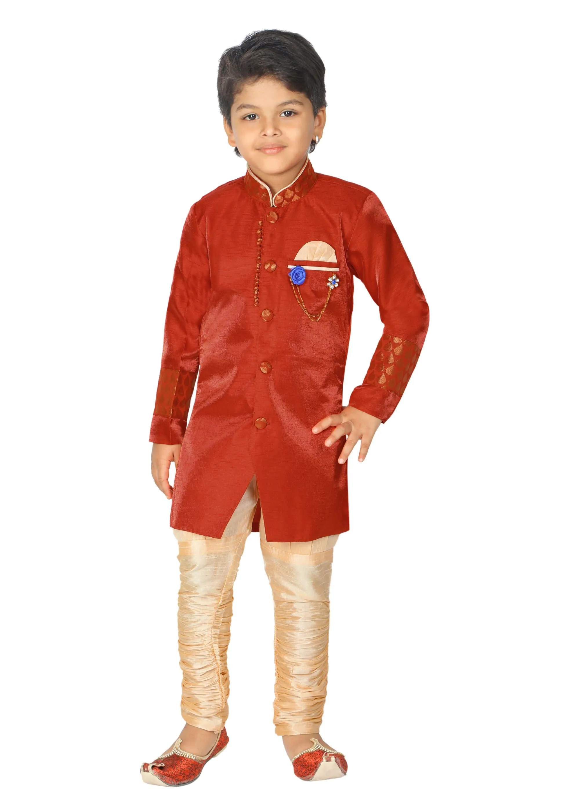 AHHAAAA Kid's Ethnic Sherwani and Breeches Set for Boys