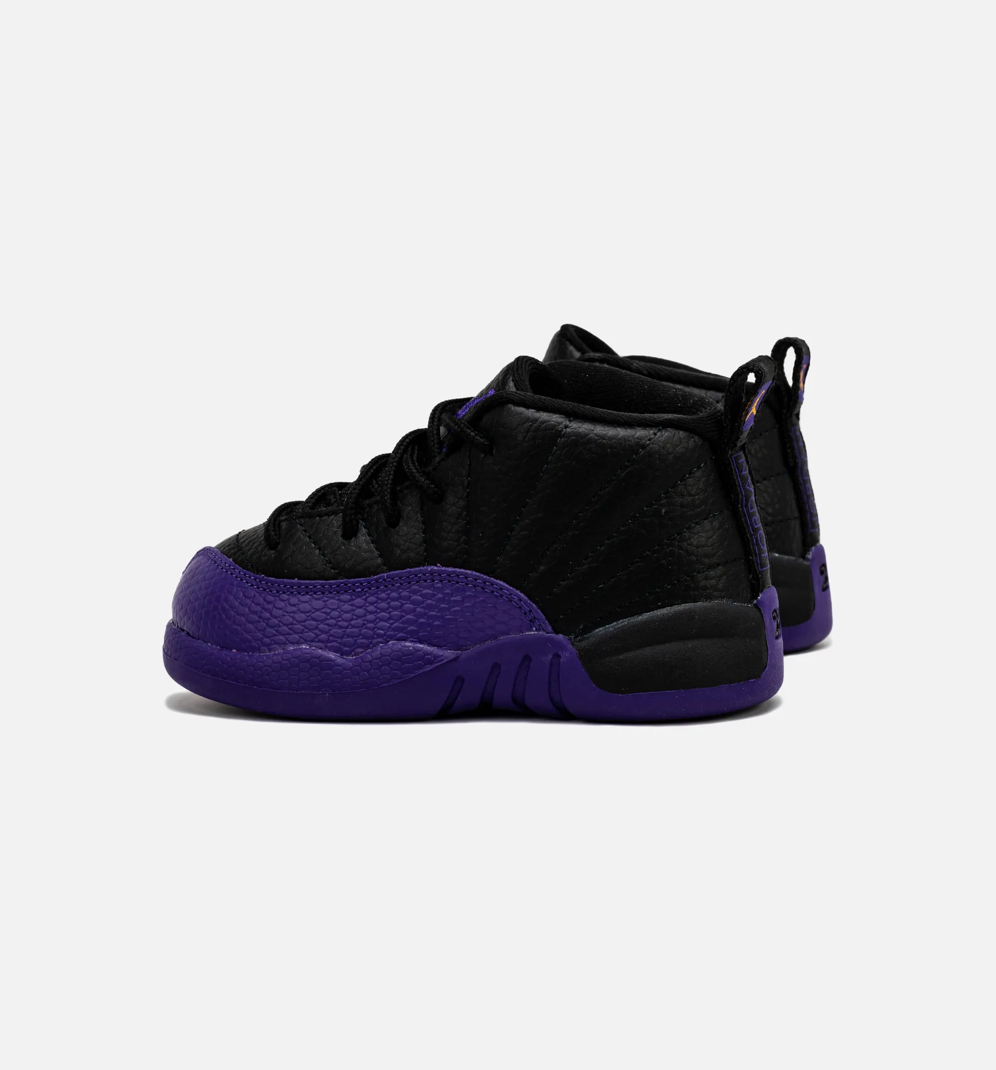 Air Jordan 12 Retro Field Purple Infant Toddler Lifestyle Shoe - Black/Purple