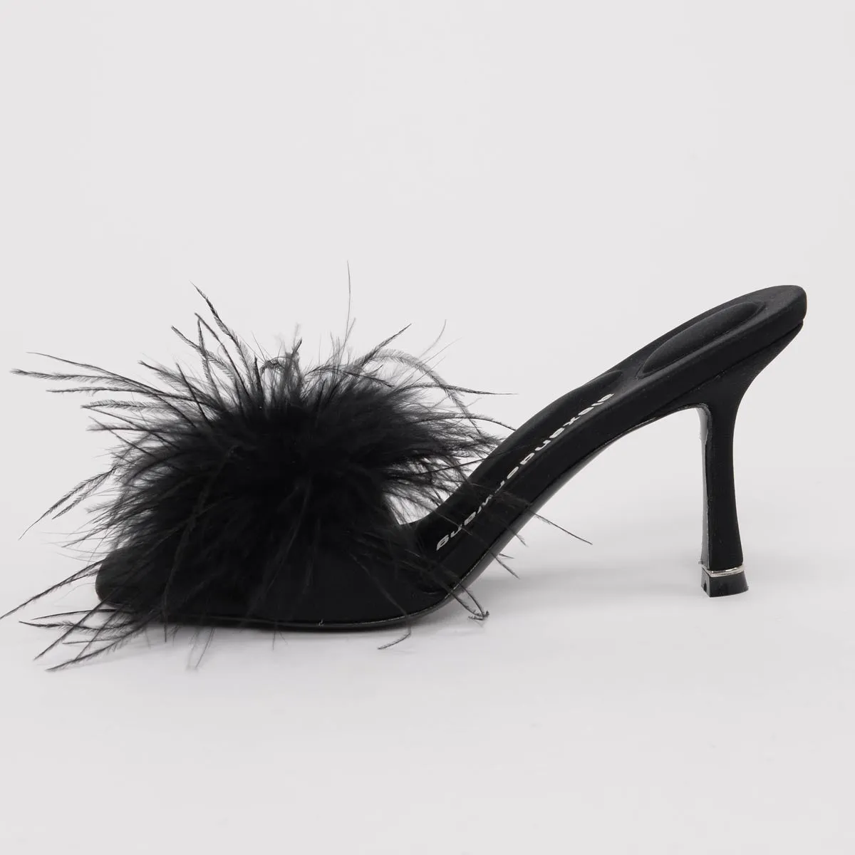 Alexander Wang Black Feather Lulu 85 Slides 38