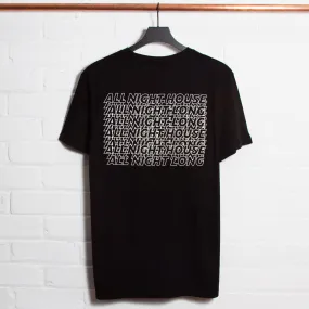 All Night House Back Print - Tshirt - Black