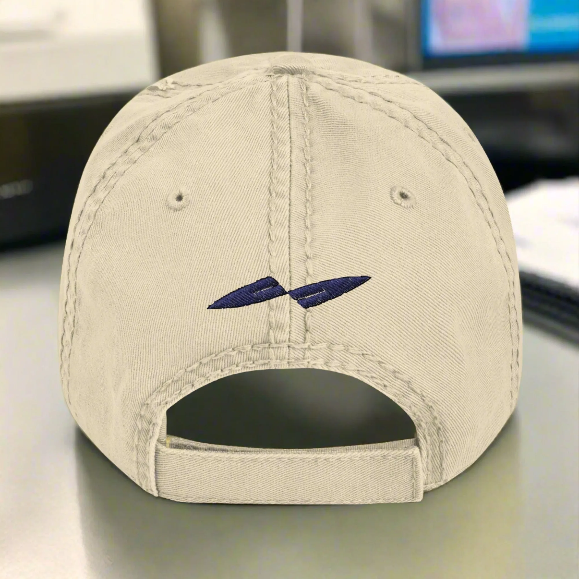 American Blueline Distressed Dad Hat