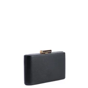 Amilu Black Textured Box Clutch Bag