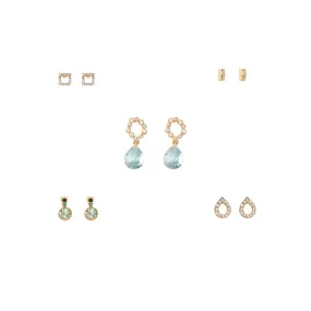 Aquamarine Drop Earring Set