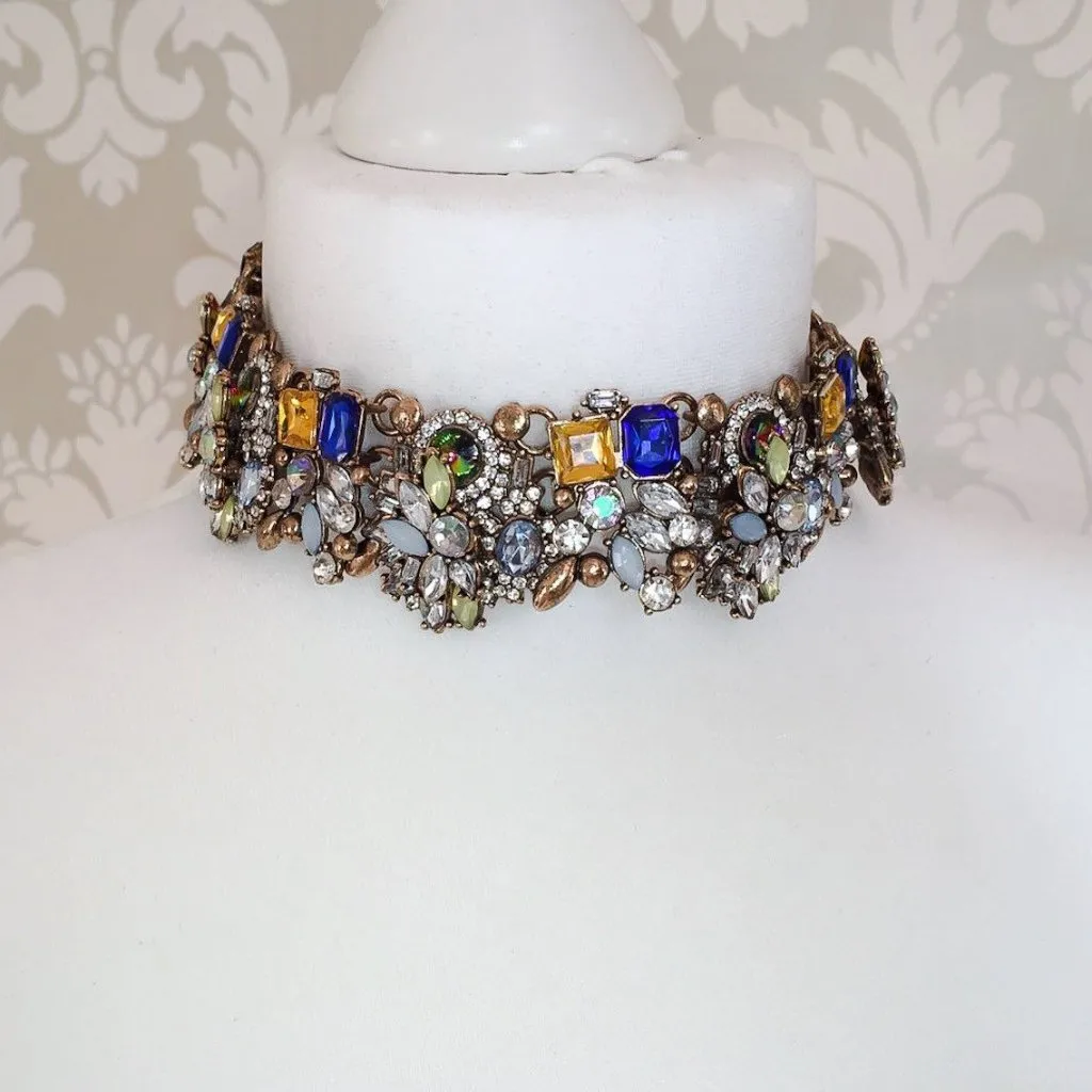 AVAANI Colourful Rhinestone Choker