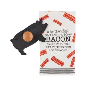 Bacon Press and Towel Set