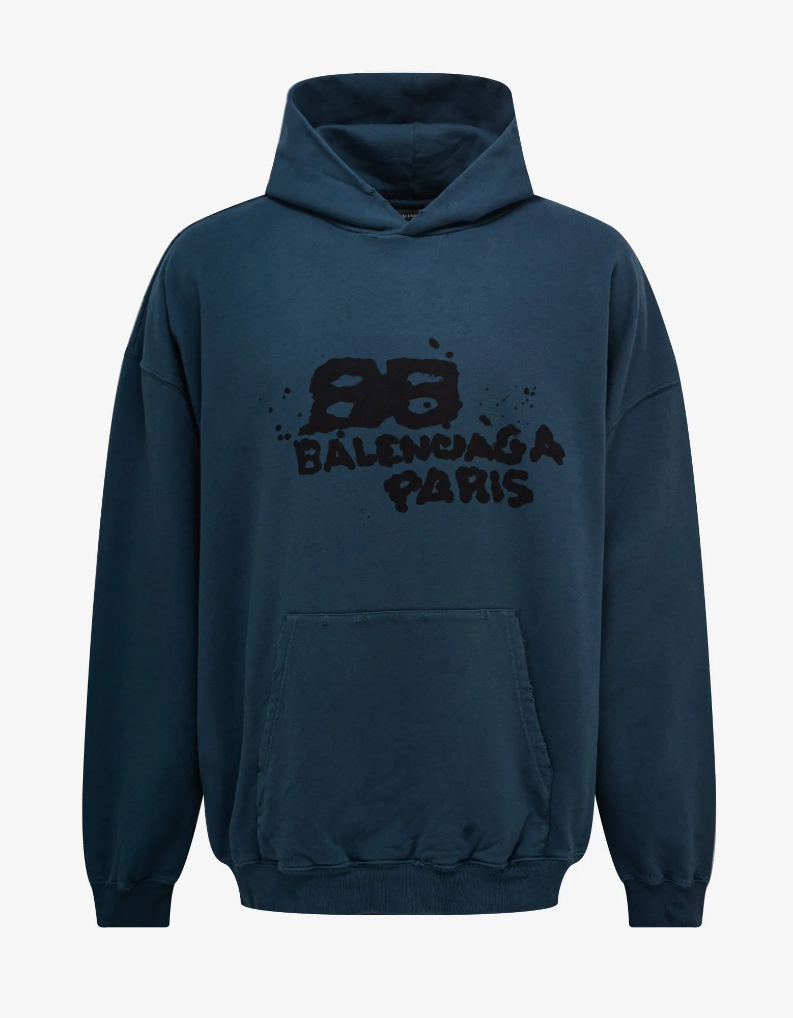 Balenciaga Blue BB Logo Oversized Hoodie