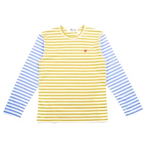 Bi-Coloured Striped Shirt (Mustard/Blue)