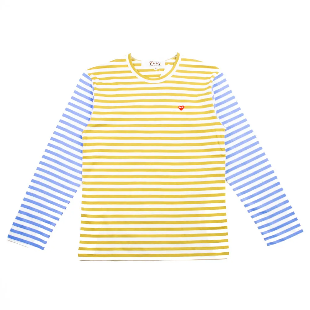 Bi-Coloured Striped Shirt (Mustard/Blue)