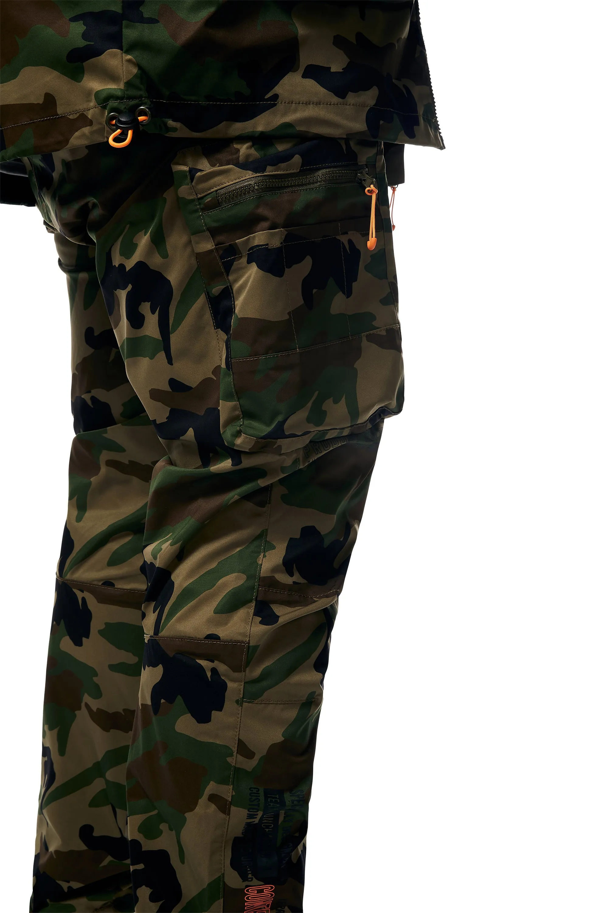 Big and Tall - Utility Windbreaker Pants - Wood Camo