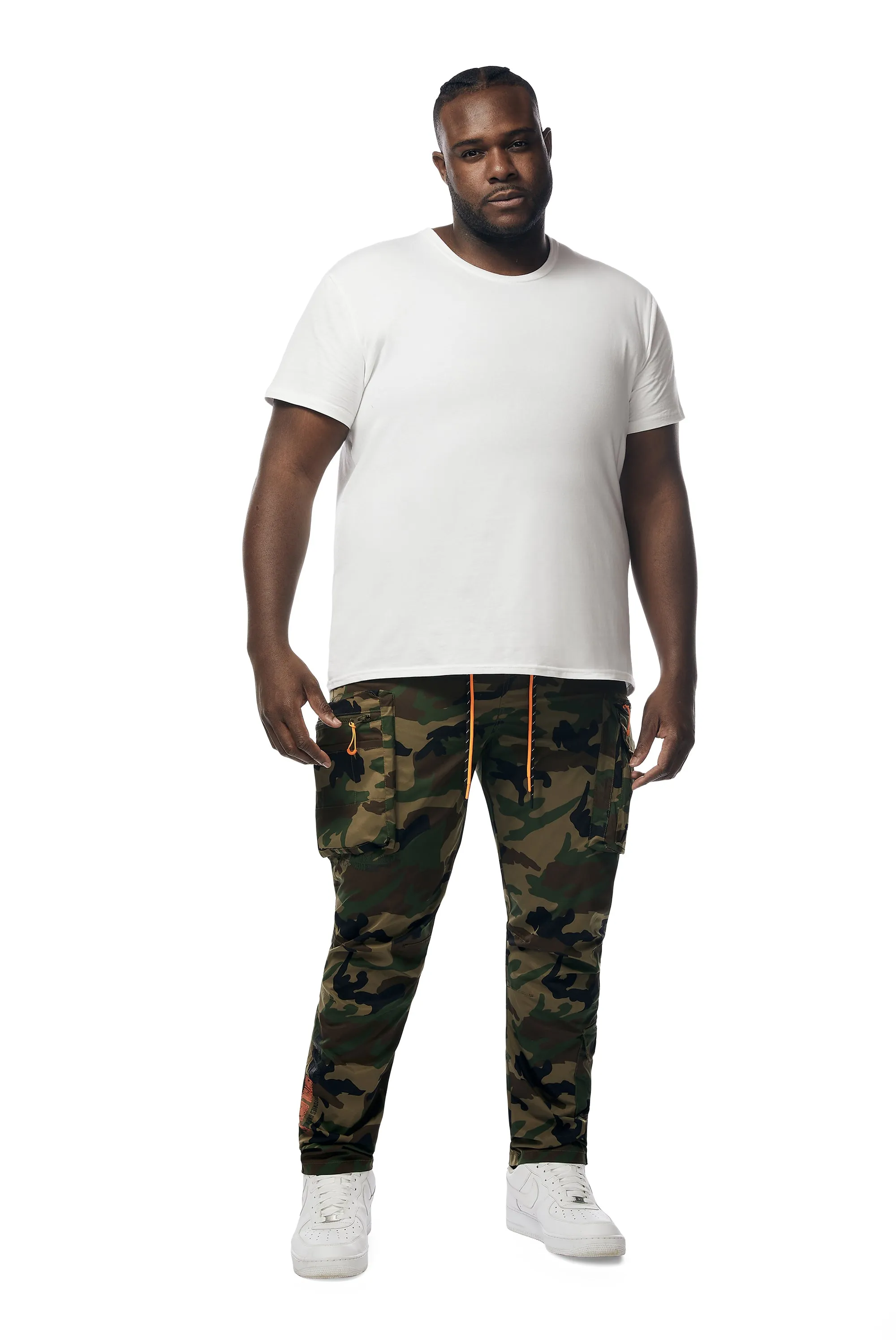 Big and Tall - Utility Windbreaker Pants - Wood Camo