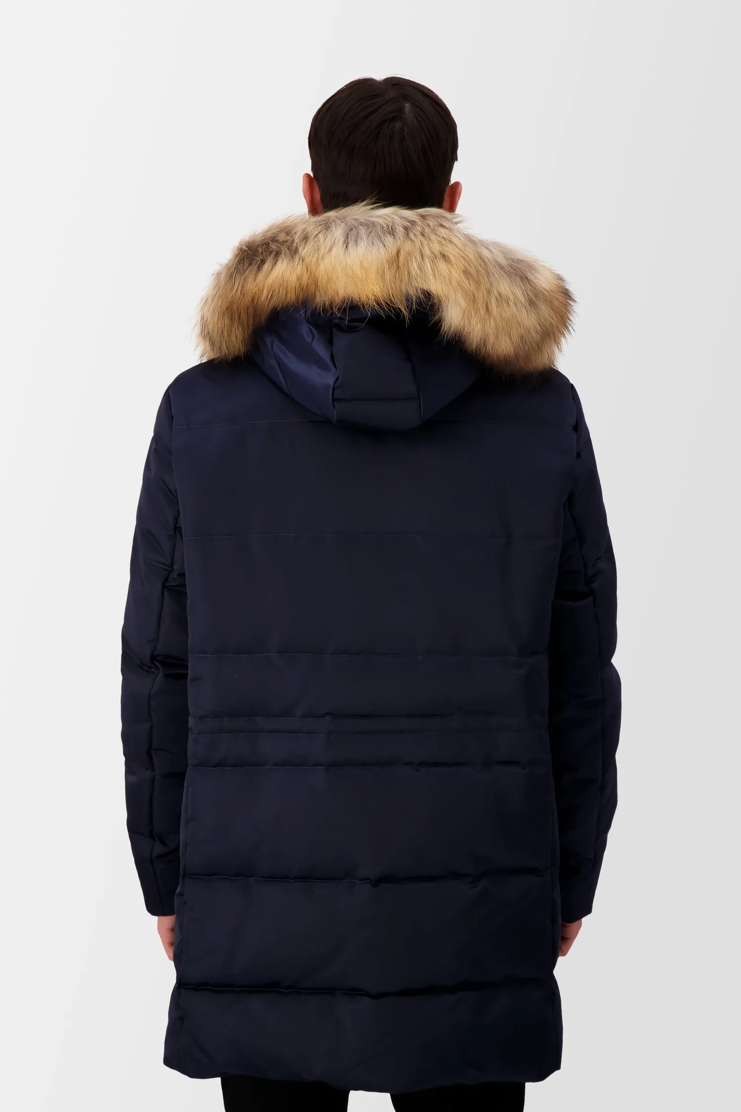 Billionaire Dark Blue Long Down Jacket