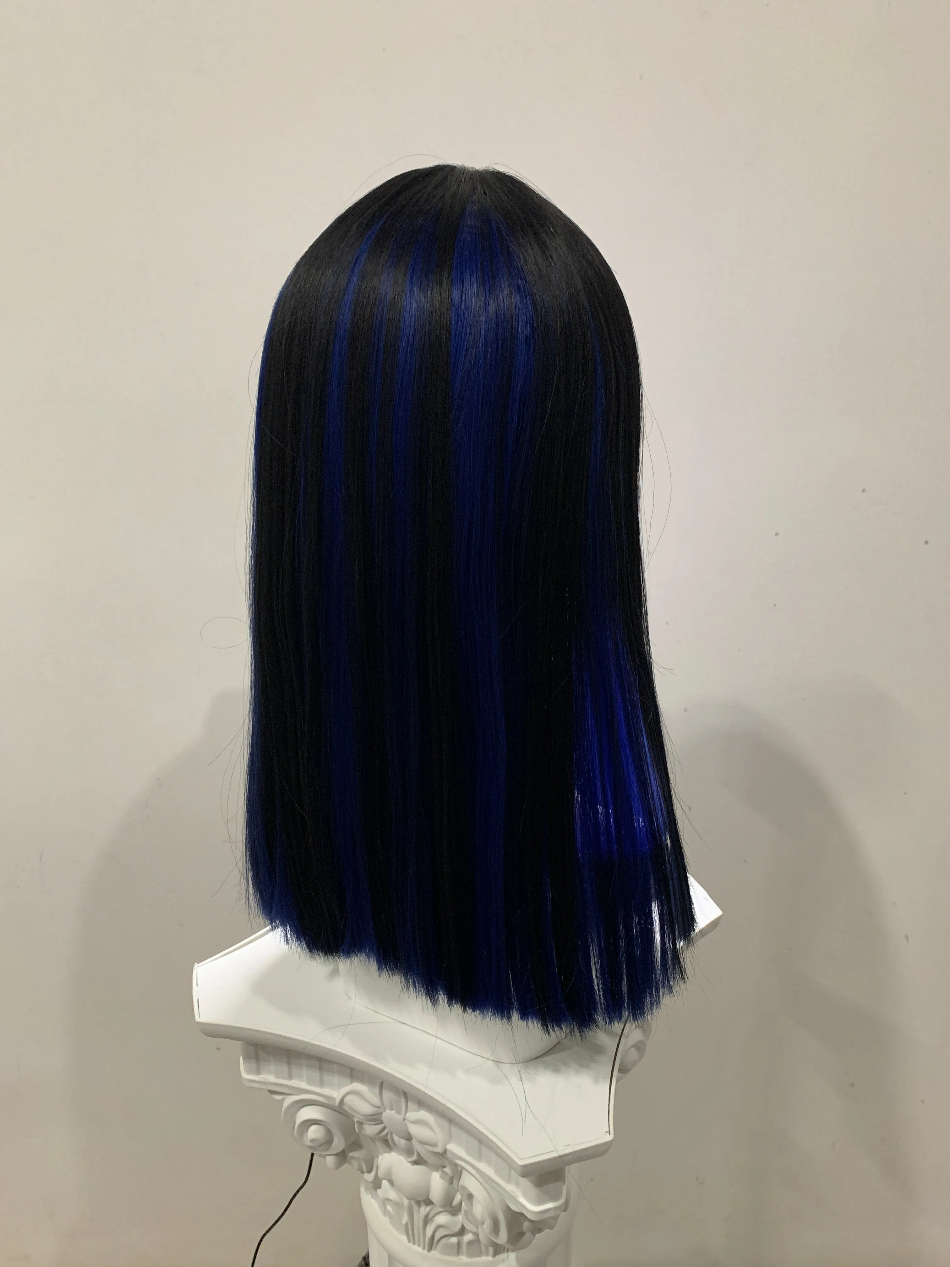 Black and blue wig  KF11033