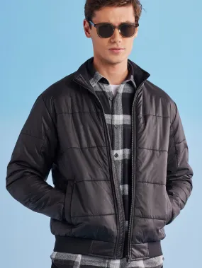 Black Quilted Packable Jacket