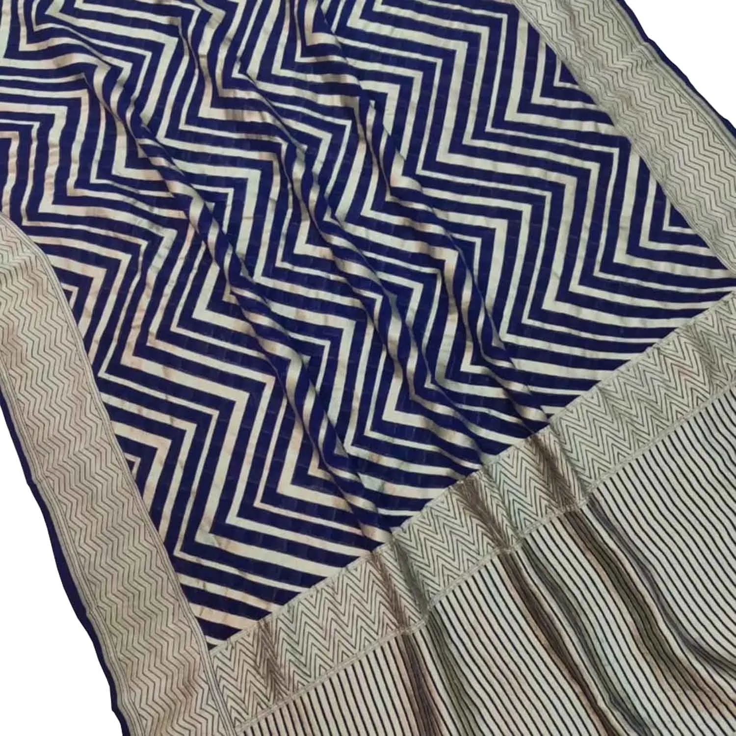 Blue Banarasi Handloom Georgette Saree