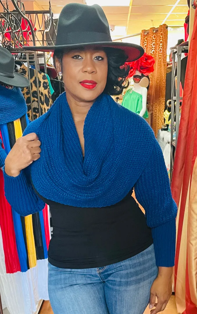 Blue Knit Shrug