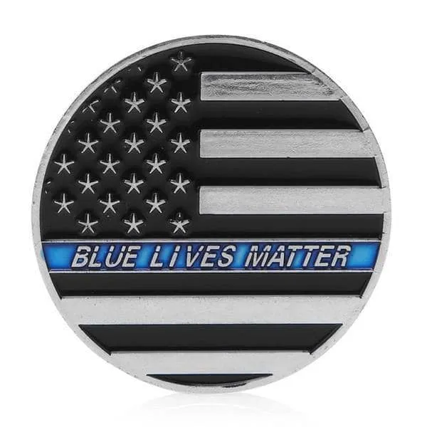 Blue Lives Matter America's Shield A Thin Blue Line Commemorative Coin