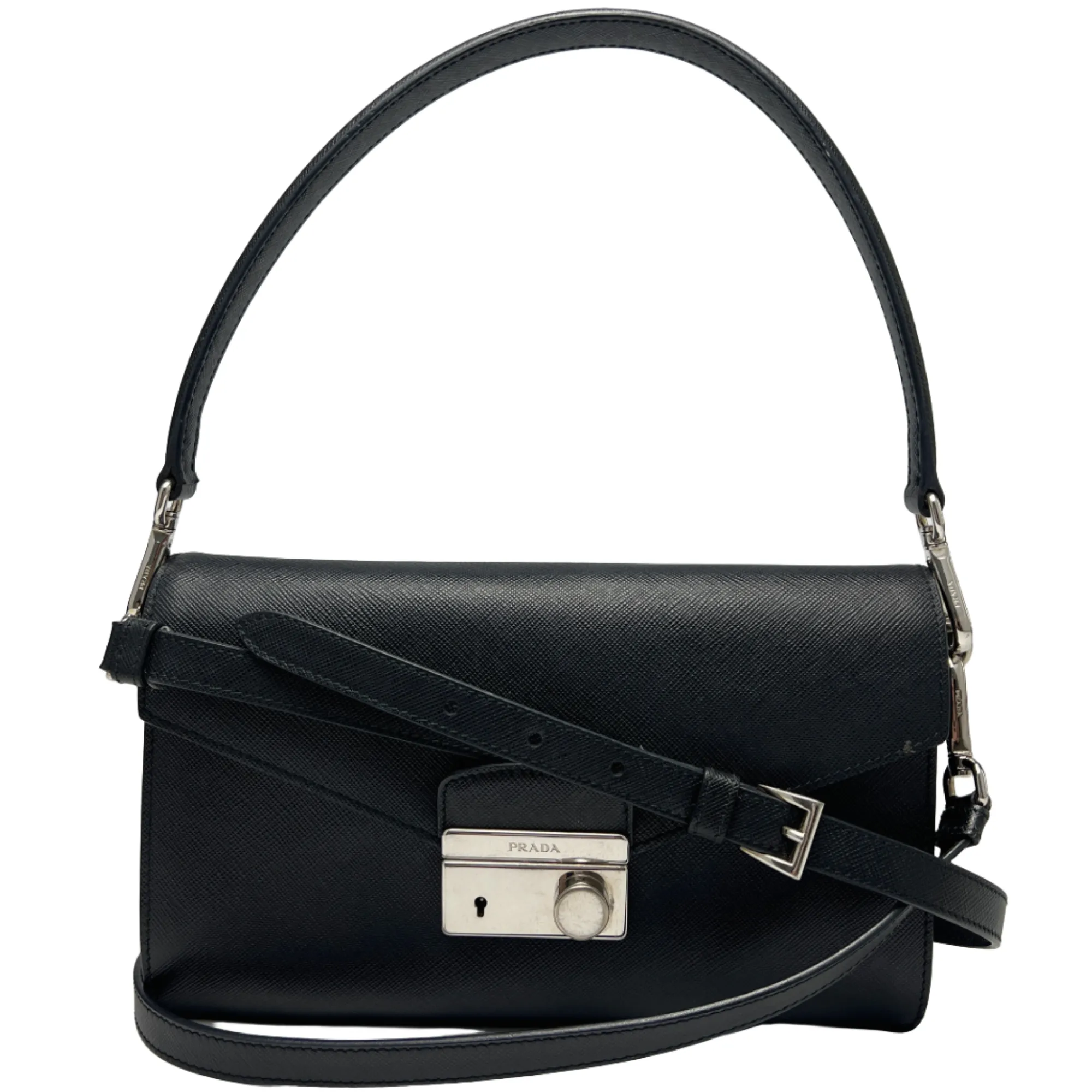 BN0924 Nero Saffiano Lux Leather Crossbody Bag