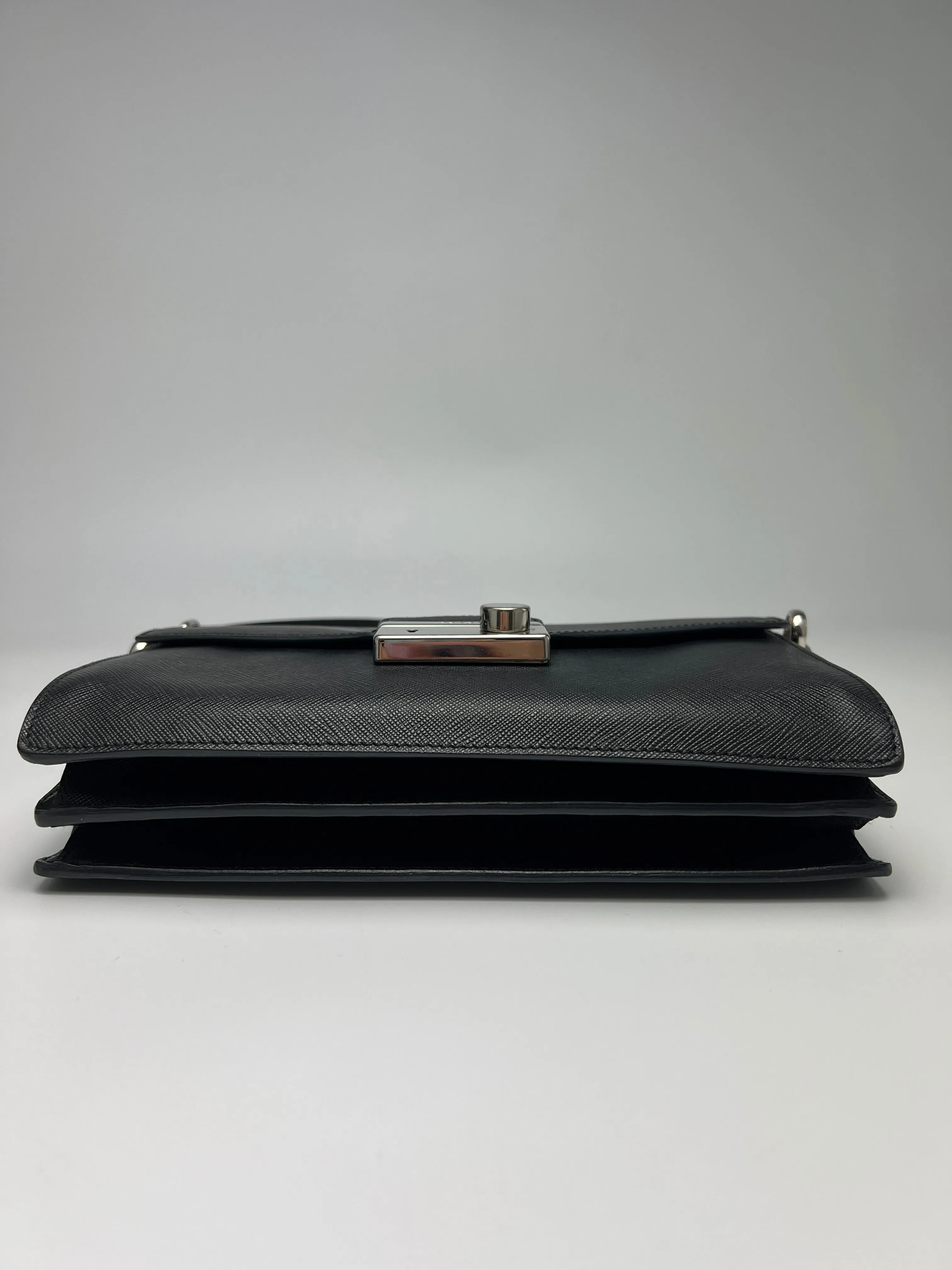 BN0924 Nero Saffiano Lux Leather Crossbody Bag