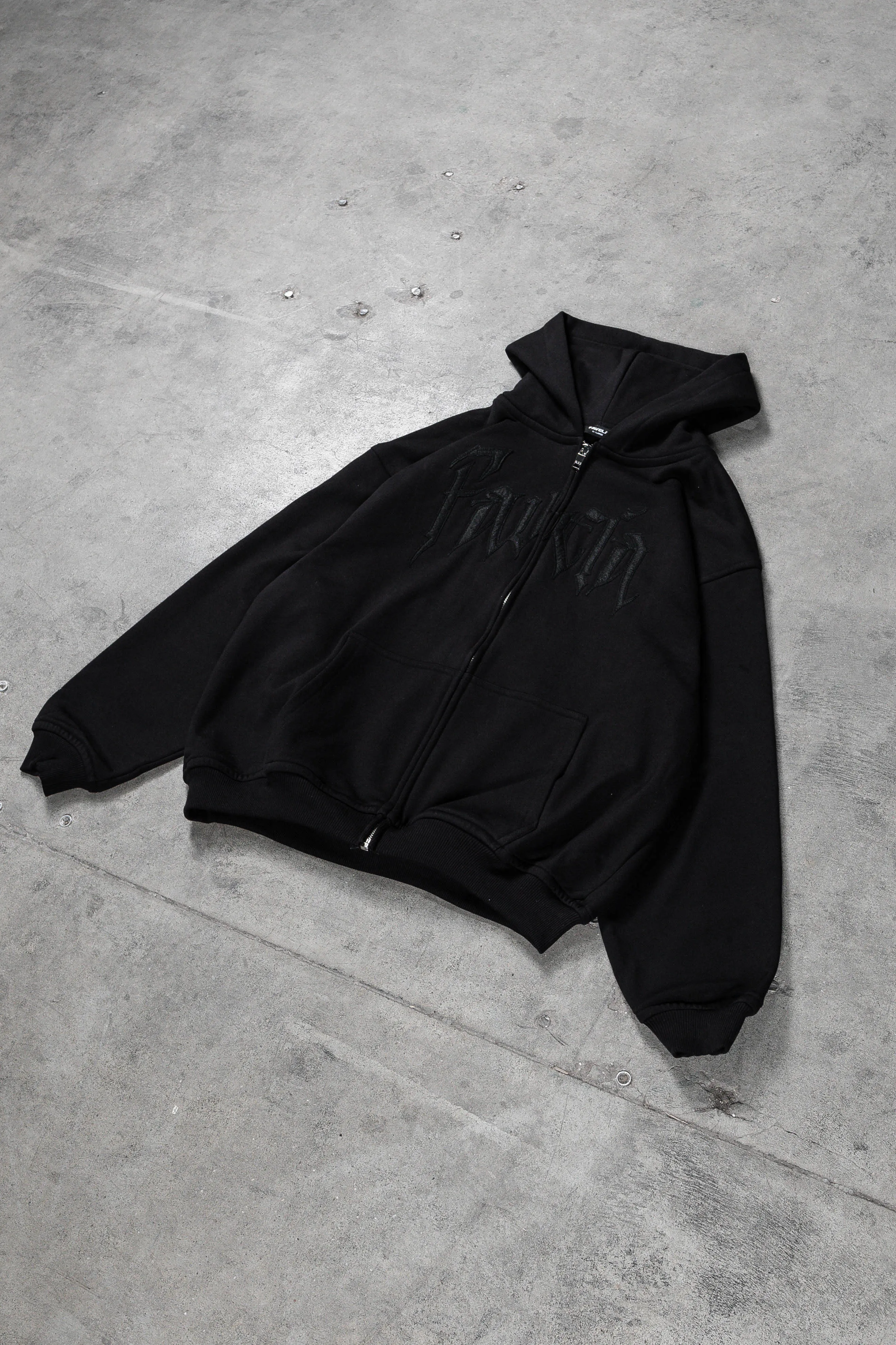 BOLT FLEECE BLACK FRONTZIP