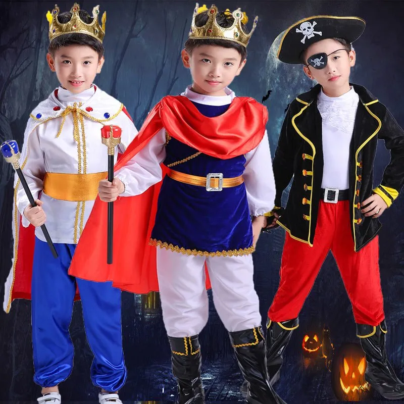 Boy's Full Set King Costume for Halloween Party