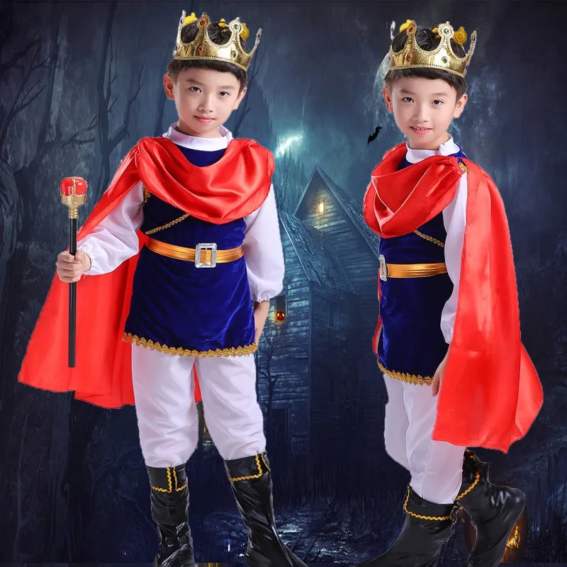 Boy's Full Set King Costume for Halloween Party