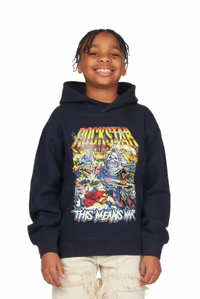 Boys Karter Navy Graphic Hoodie