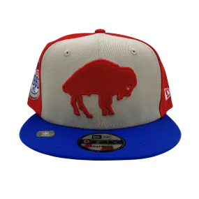 Buffalo Bills Stone, Red, & Royal With Retro Logo 2023 Sideline Snapback