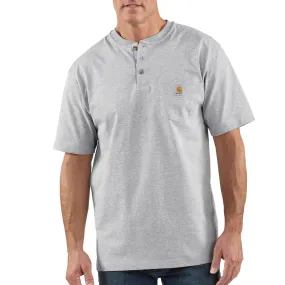 Carhartt Men's Short Sleeve Pocket Henley_Heather Grey