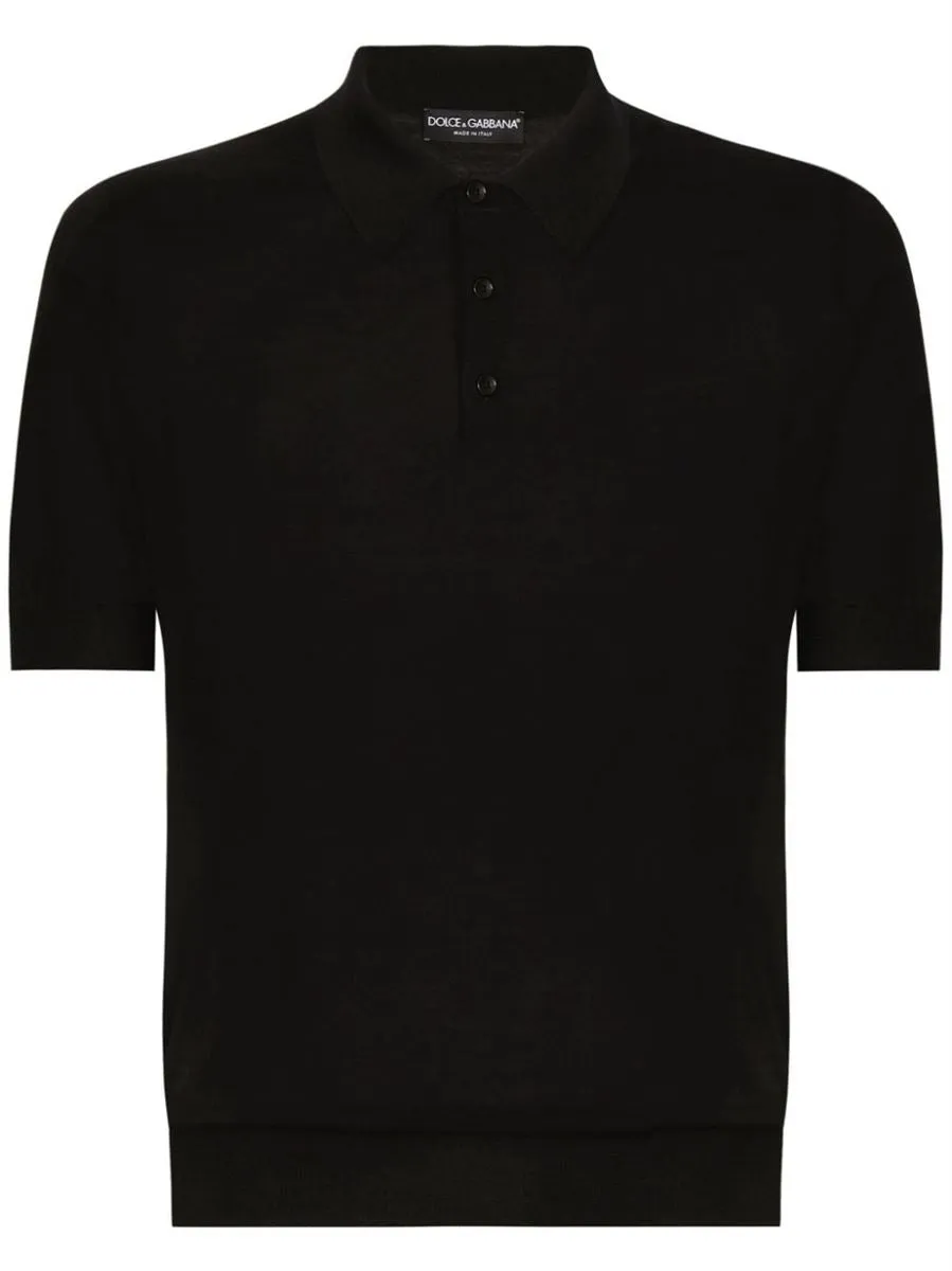 CASHMERE-SILK POLO SHIRT