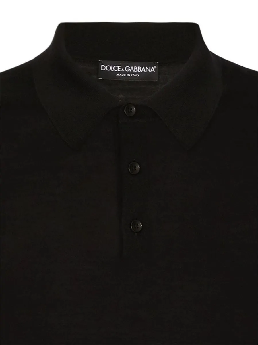 CASHMERE-SILK POLO SHIRT