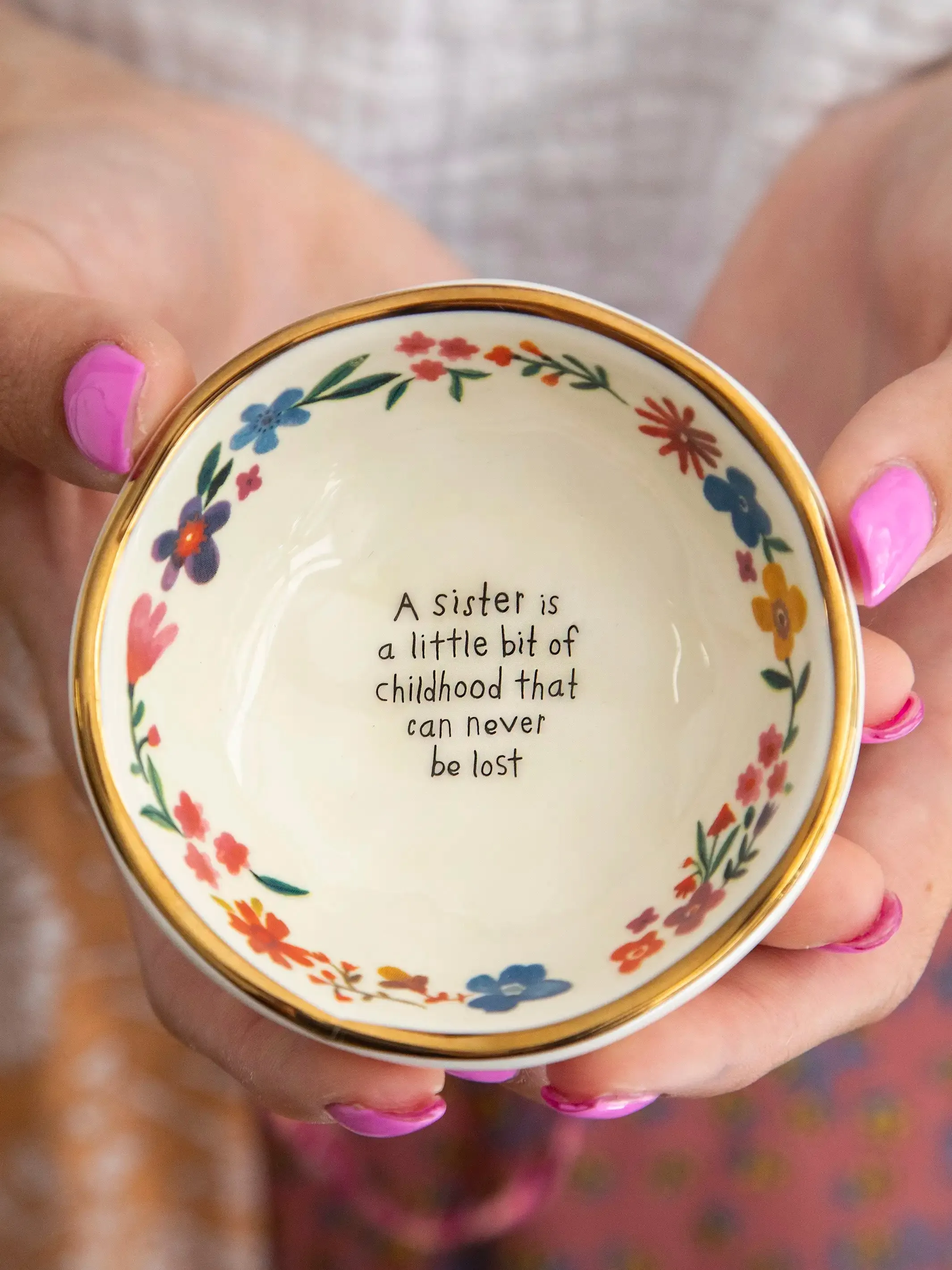 Ceramic Giving Trinket Bowl - Sister Childhood