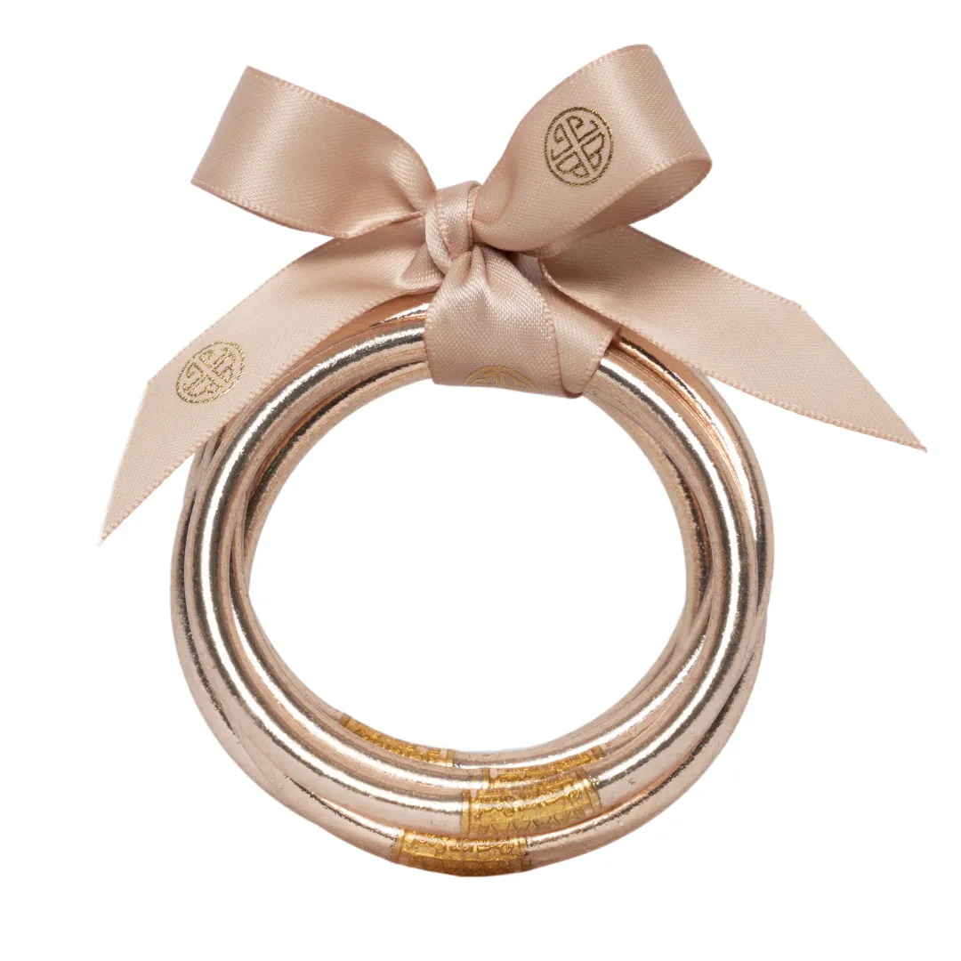 Champagne BuDhaGirl All Weather Bangle Set (Set of 6)