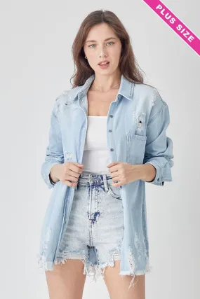 Charleston Distressed Denim Shirt