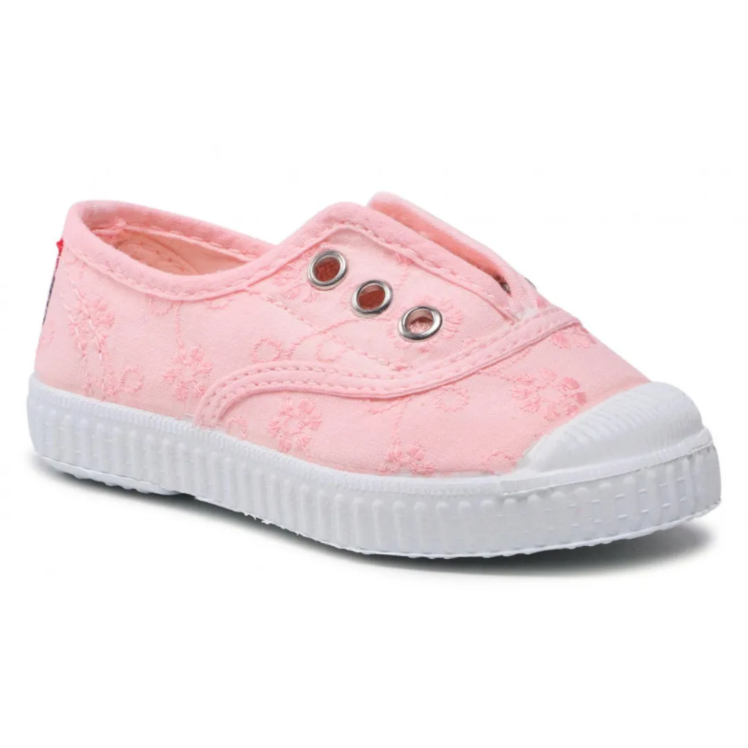 Cienta Embroidered Toecap Pink粉色提花Toecap帆布鞋 (EU22-40)