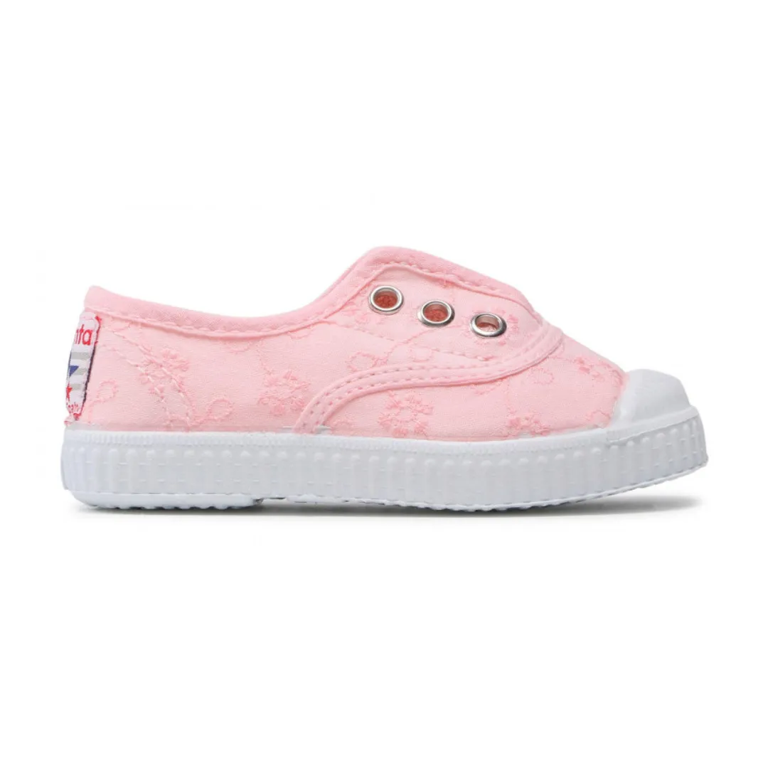 Cienta Embroidered Toecap Pink粉色提花Toecap帆布鞋 (EU22-40)