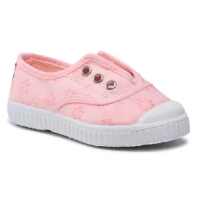 Cienta Embroidered Toecap Pink粉色提花Toecap帆布鞋 (EU22-40)