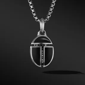 David Yurman Gents Cairo Amulet with Black Onyx and Pave Black Diamonds