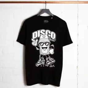 Discoff Biscuit Front Print - Tshirt - Black