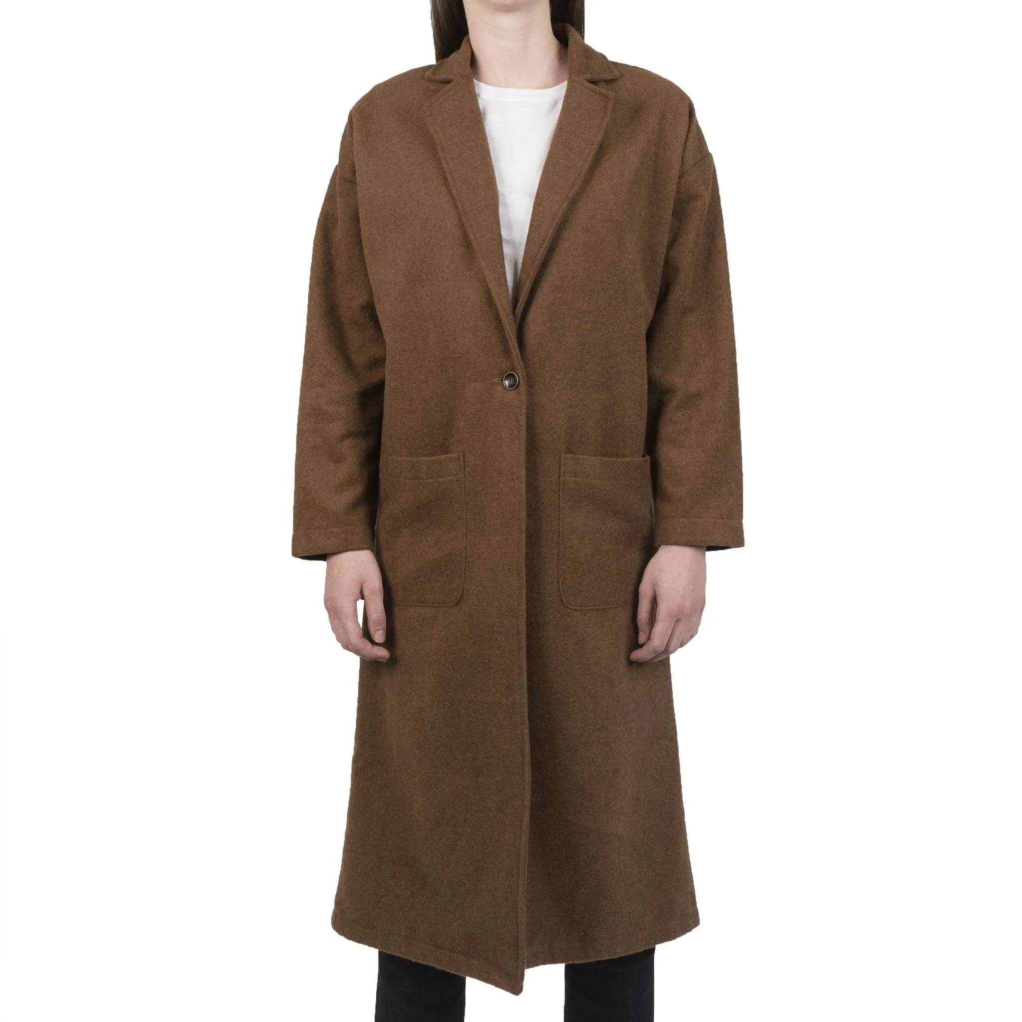 Duster Coat - Cotton Melton - Rust