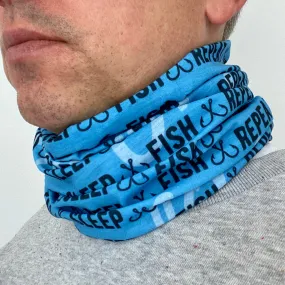 'Eat Sleep Fish Repeat' Neck Gaiter