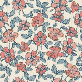 Fabric CRAFTED BLOOMS VANILLA from Art Gallery, Homebody Collection HMB-34957