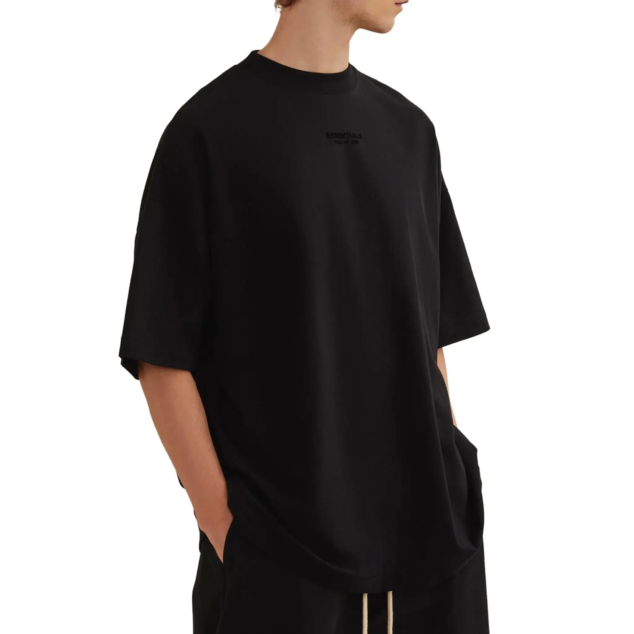 Fear Of God Essentials Jet Black T Shirt (FW23)