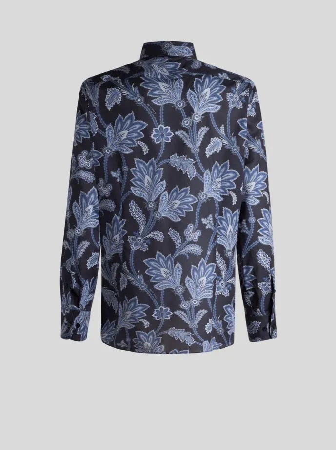 Floral Print Shirt | Navy Mix